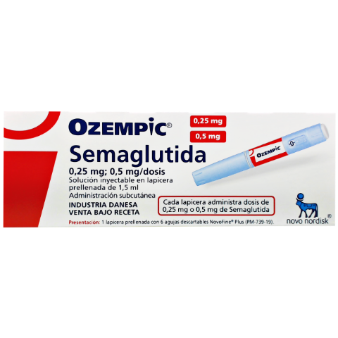 Ozempic Semaglutida 0,5 mg Novo Nordisk Lapicera x 1,5 ml