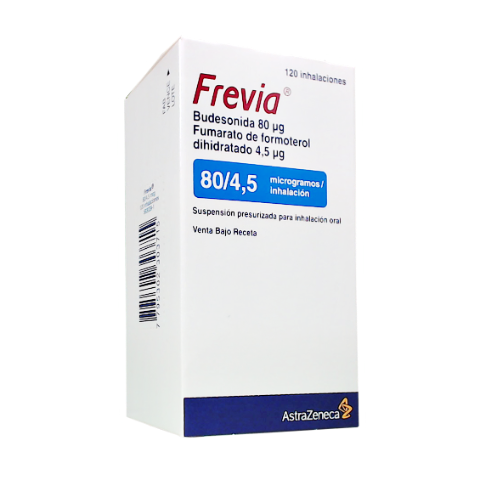 Frevia Budesonida + Formoterol 80mcg/4,5 mcg Astrazeneca Suspensión x 120 Dosis