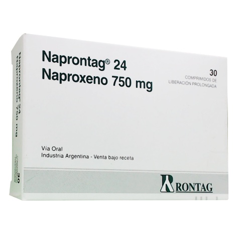 Naprontag 24 Naproxeno 750 mg Caja x 30 Comprimidos