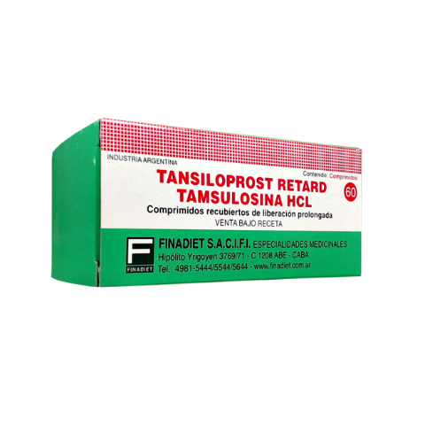 Tansiloprost Retard Tamsulosina 0,4 mg Finadiet Caja x 60 Comprimidos