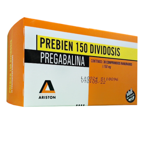 Prebien Pregabalina 150 mg Ariston Caja x 30 Comprimidos