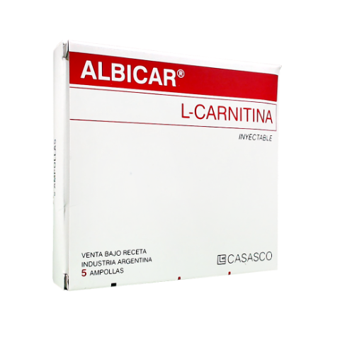 Albicar Levocarnitina Casasco Caja x 5 Ampollas Inyectables
