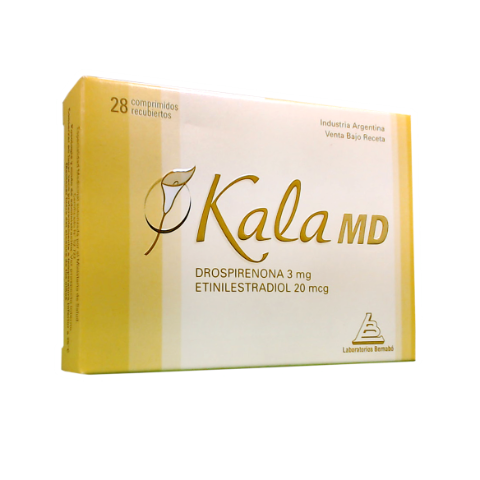 Kala MD Drospirenona + Etinilestradiol 3mg/0,03mg Bernabó Caja x 28 Comprimidos
