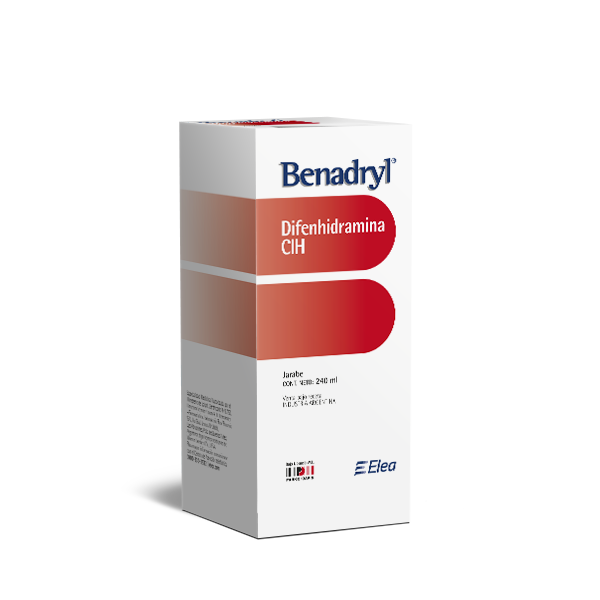 Benadryl Difenhidramina Clorhidrato 25 mg Elea Phoenix Jarabe x 240 ml