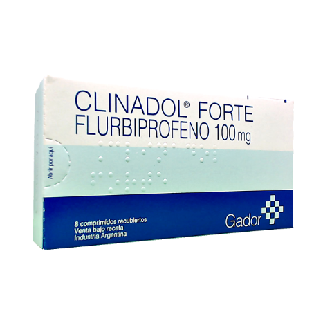 Clinadol Forte Flurbiprofeno 100 mg Gador Caja x 8 Comprimidos