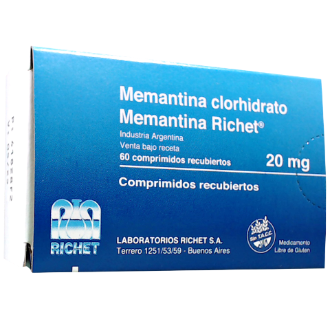 Memantina Richet Memantina 20 mg Richet Caja x 60 Comprimidos