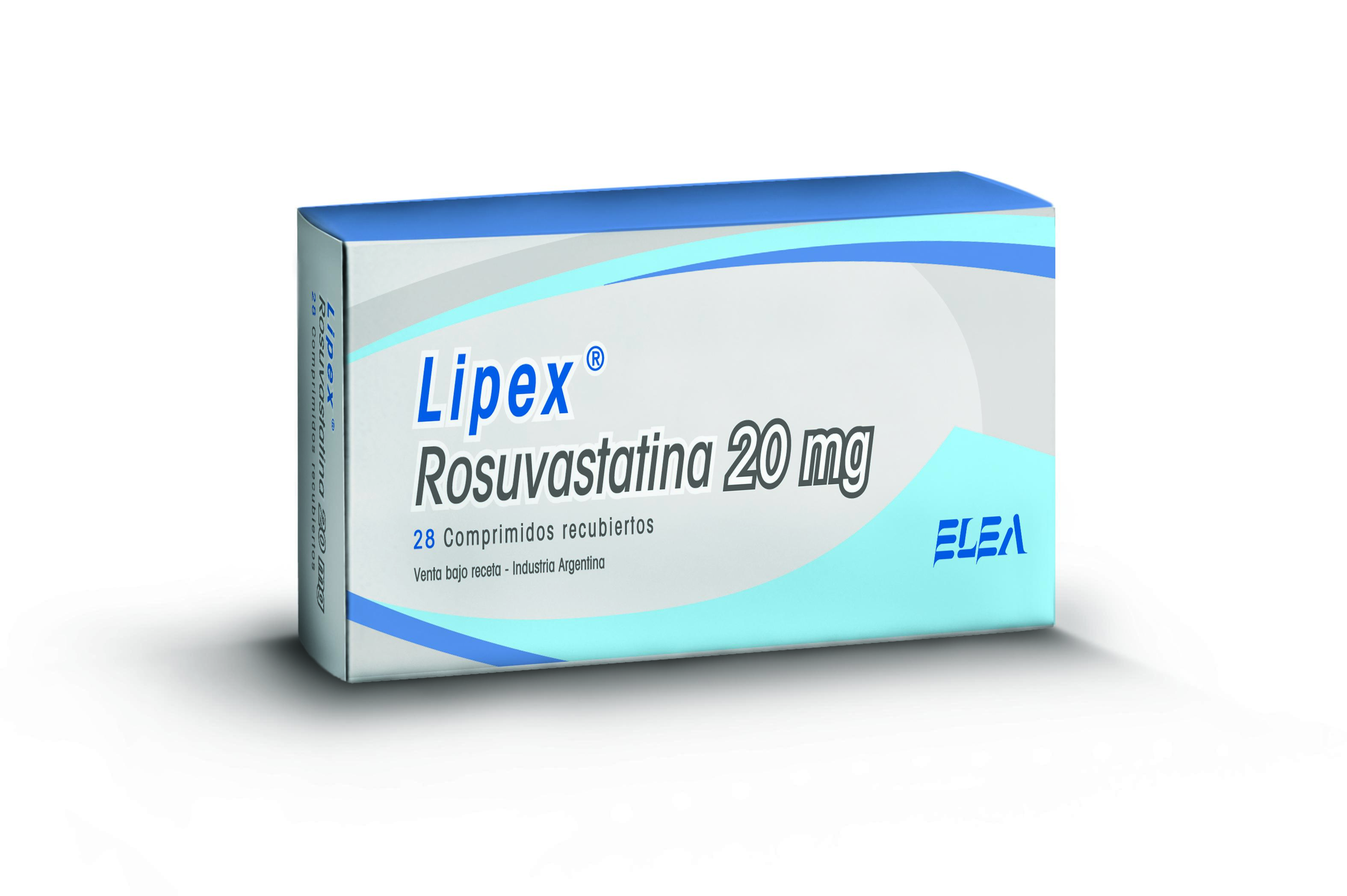 Lipex Rosuvastatina 20 mg Elea Phoenix Caja x 30 Comprimidos