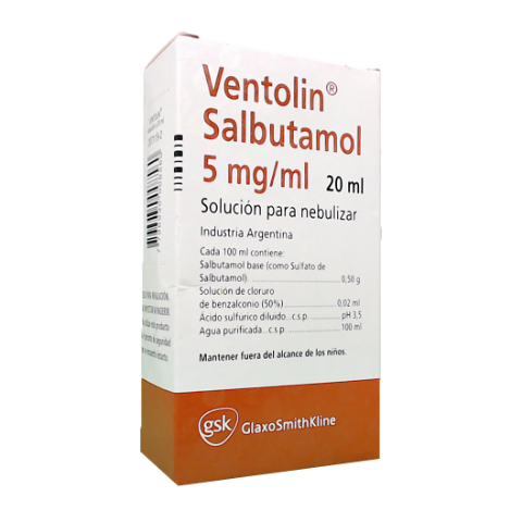 Ventolin Salbutamol 0.5% GSK Frasco x 20 ml
