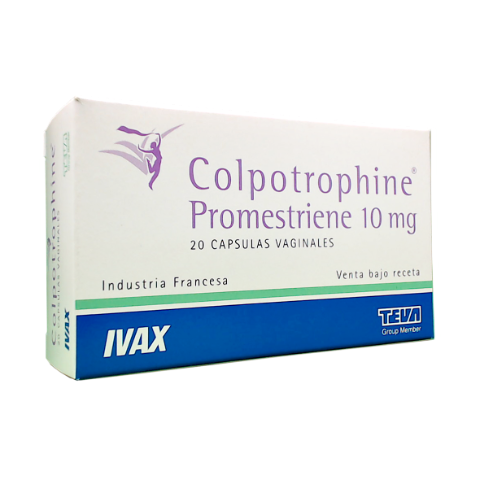 Colpotrophine Promestriene 10 mg Ivax Caja x 20 Cápsulas