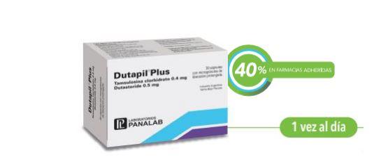 Dutapil Plus Dutasteride + Tamsulosina 0,5mg/0,4 mg Panalab Caja x 30 Cápsulas