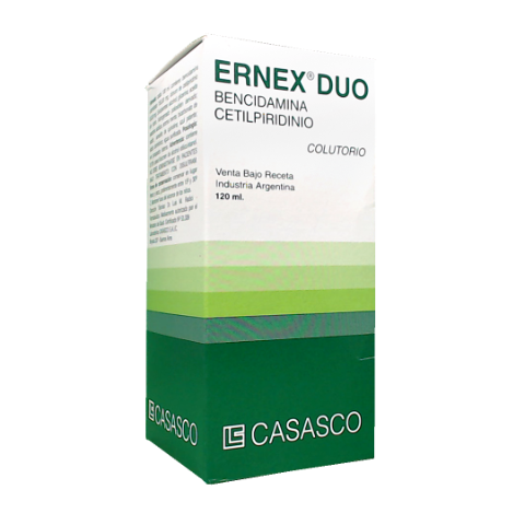 Ernex Duo Bencidamina 3 mg Casasco Colutorio x 120 ml