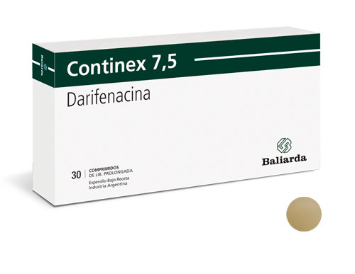 Continex Darifenacina 7,5 mg Baliarda Caja x 30 Comprimidos