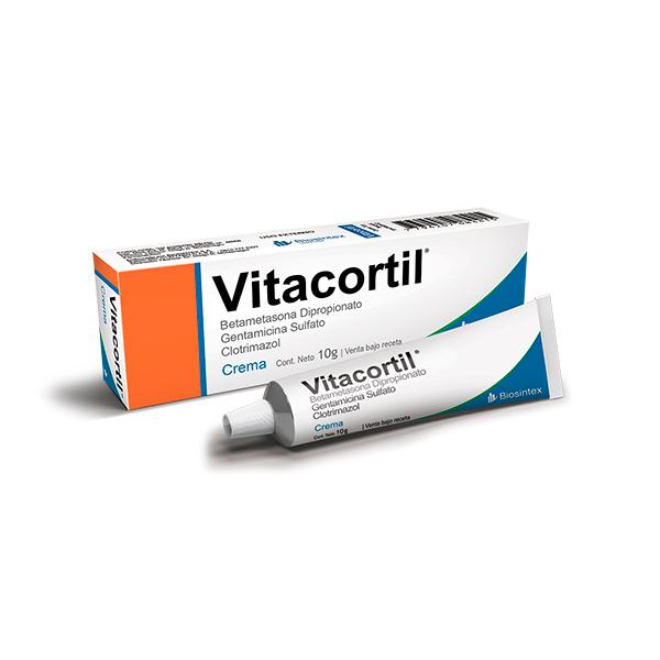Vitacortil Betametasona + Clotrimazol + Gentamicina 0,05%/1%/0,1% Biosintex Crema Dermica x 10 g