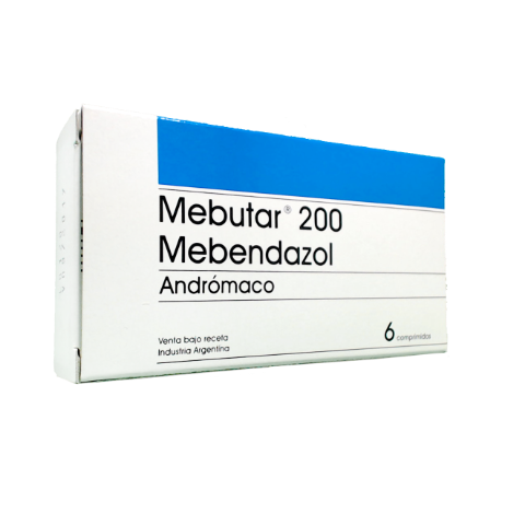 Mebutar 200 Mebendazol 200 mg Andrómaco Caja x 6 Comprimidos