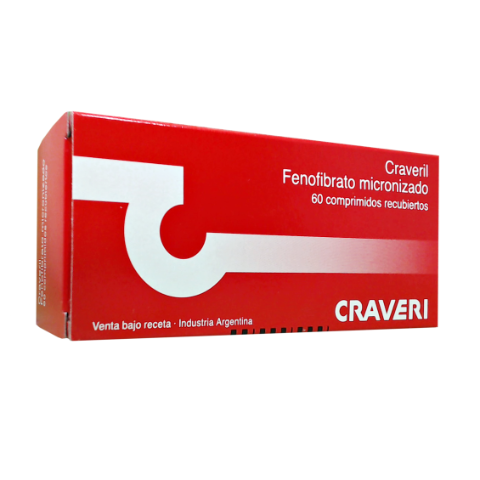 Craveril Fenofibrato Micronizado 200 mg Craveri Caja x 60 Comprimidos