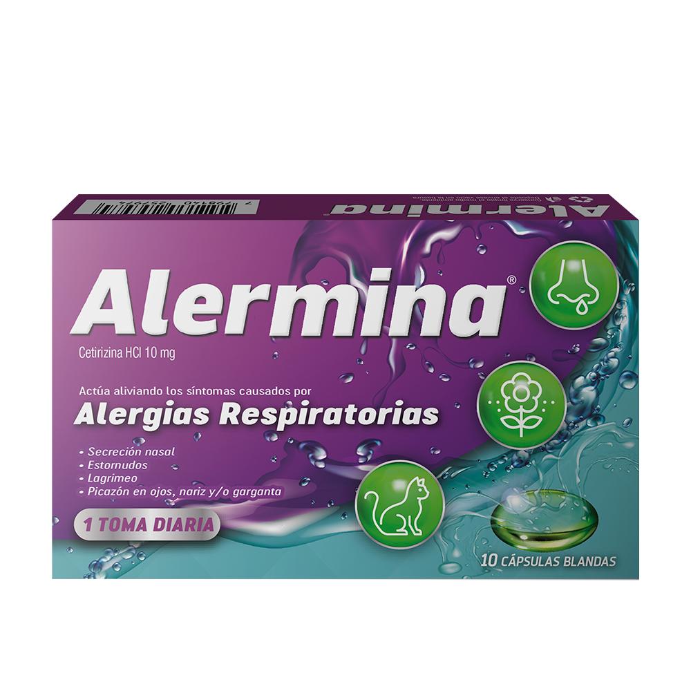 Alermina Loratadina 10 mg Genomma Caja x 10 Cápsulas