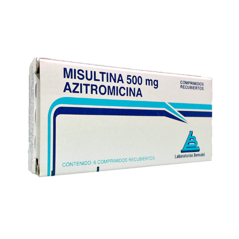 Misultina Azitromicina 500 mg Bernabó Caja x 6 Comprimidos