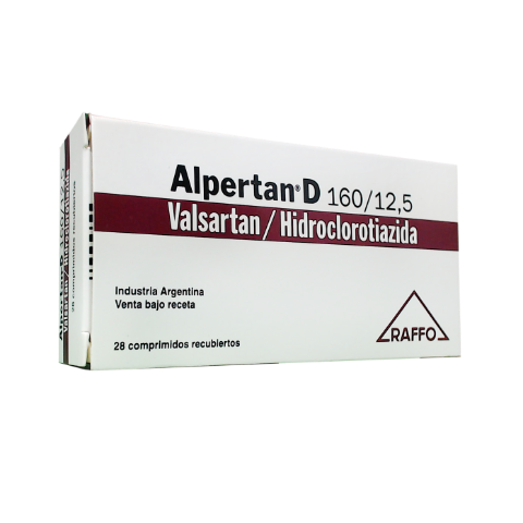Alpertan D Valsartan + Hidroclorotiazida 160mg/12,5mg Monte Verde Caja x 28 Comprimidos