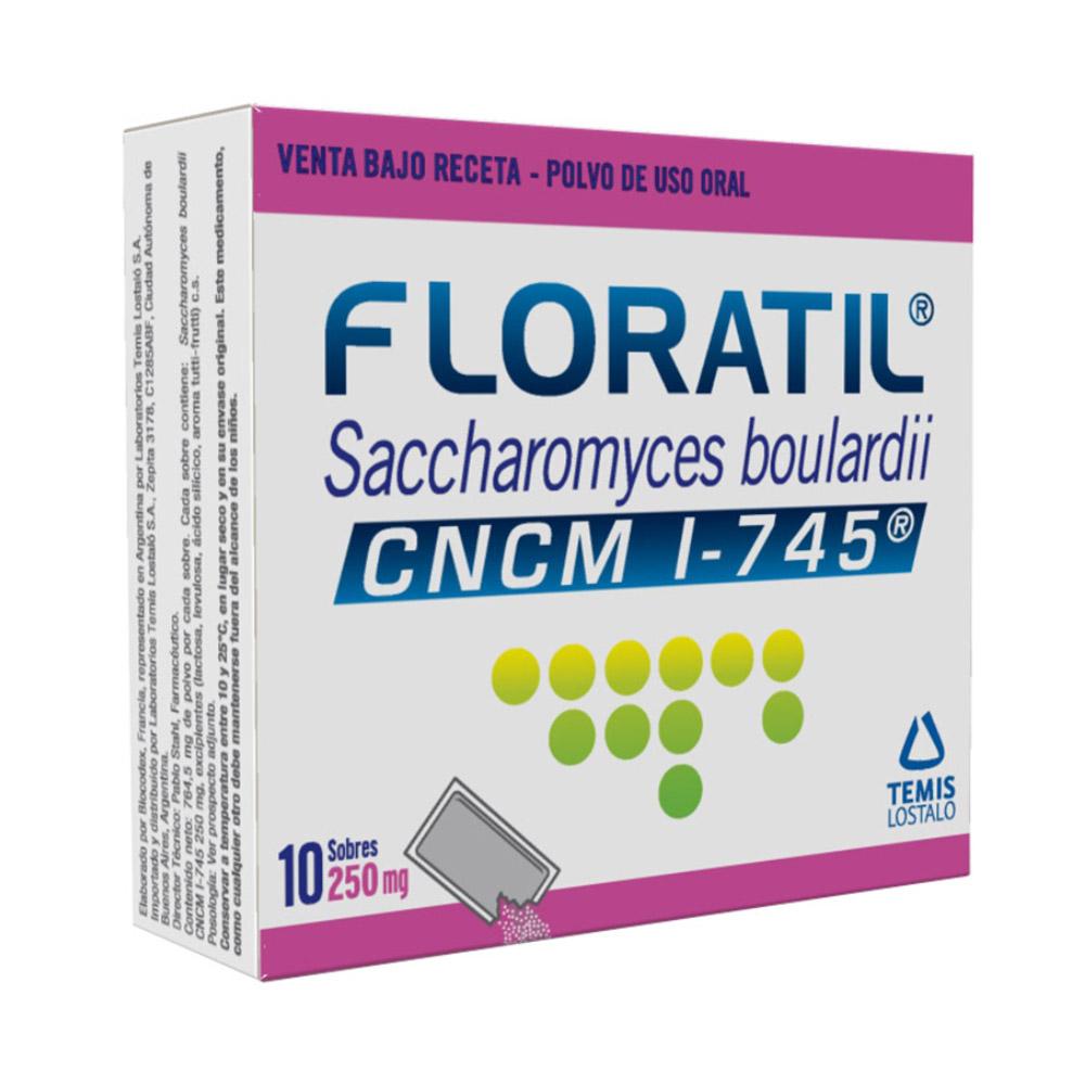 Floratil Saccharomyces Boulardii 250 mg Temis Sobre x 10 Und