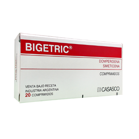 Bigetric Domperidona + Simetiona 10mg/200mg Casasco Caja x 20 Comprimidos