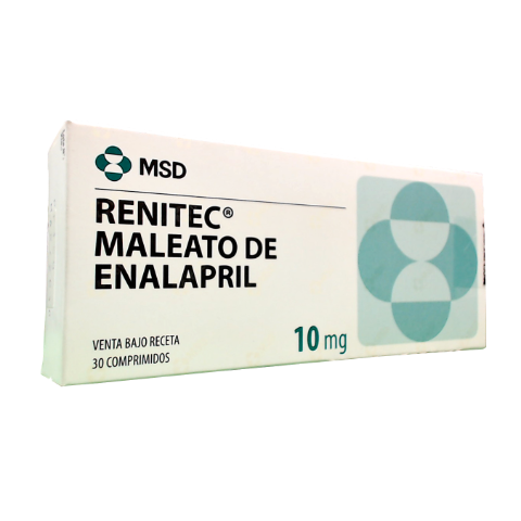 Renitec Enalapril 10 mg Organon Caja x 30 Comprimidos