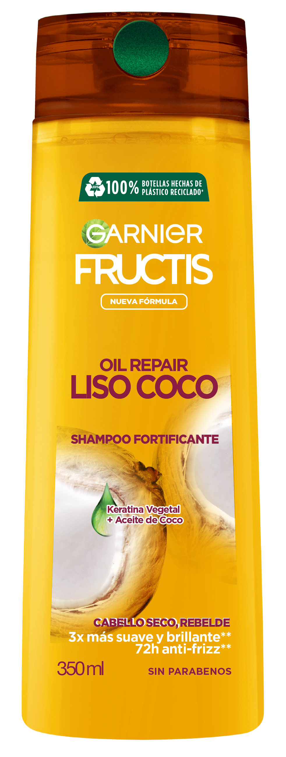 Shampoo Fructis Liso Coco Frasco x 350 ml