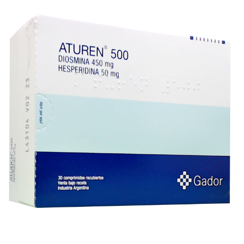 Aturen Diosmina + Hesperidina 450mg/50mg Gador Caja x 30 Comprimidos