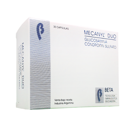 Mecanyl Duo Glucosamina + Condroitín Sulfato Sódico 394.5 mg/400 mg Beta Caja x 30 Cápsulas