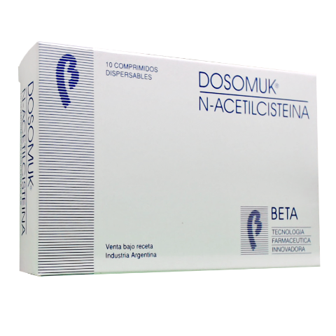 Dosomuk N Acetilcisteína 600 mg Beta Caja x 10 Comprimidos