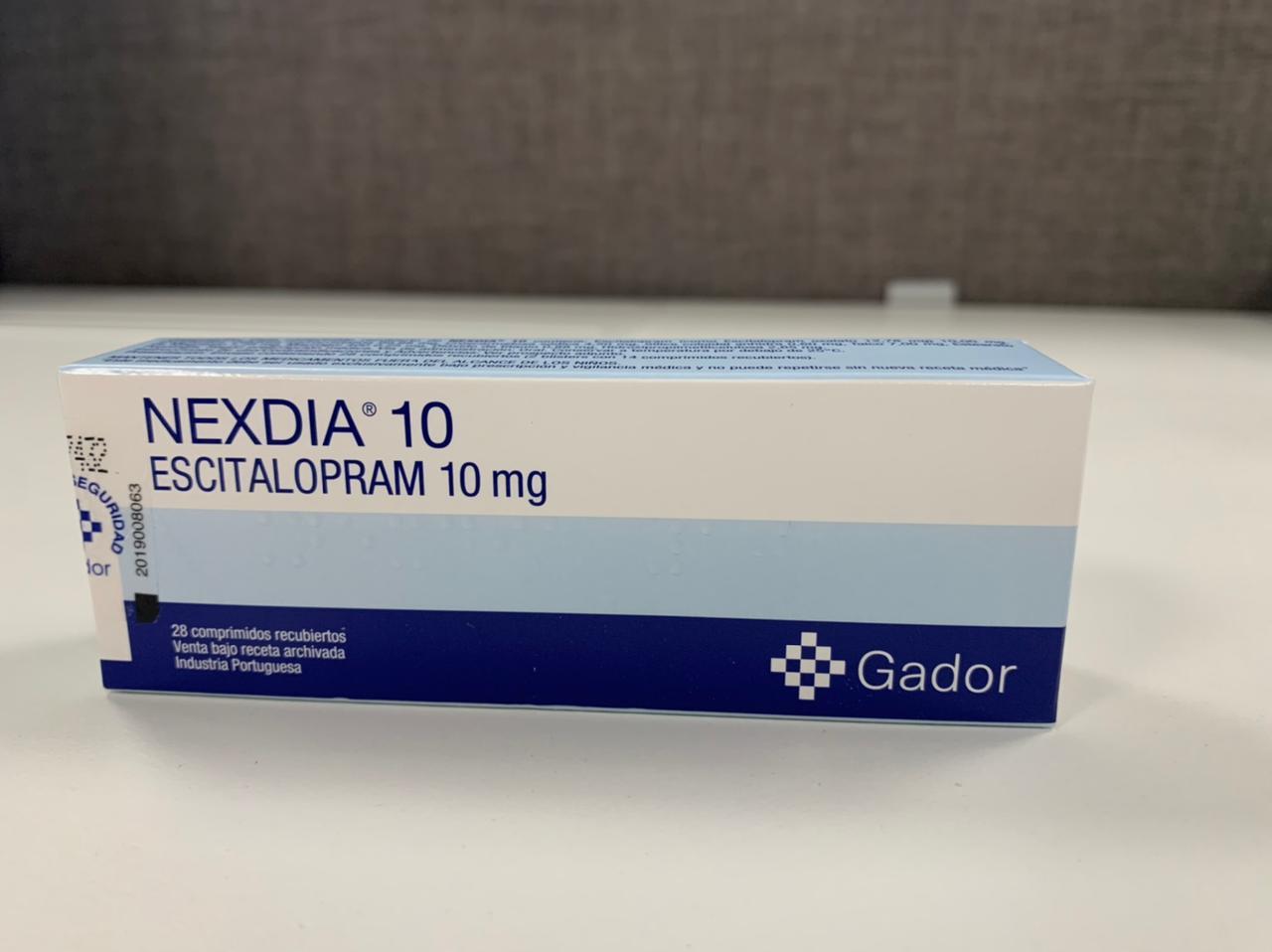 Nexdia Escitalopram 10 mg Gador Caja x 28 Comprimidos