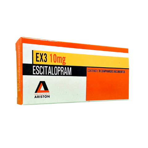 Ex3 Escitalopram 10 mg Ariston Caja x 30 Comprimidos