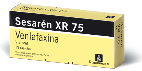 Sesaren XR Venlafaina 75 mg Roemmers Caja x 30 Cápsulas