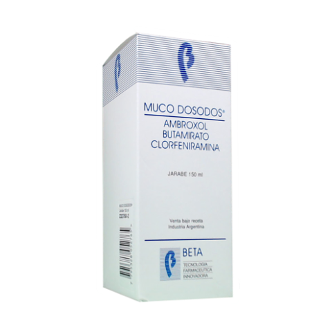 Muco Dosodos Clorfeniramina + Ambrool 18mg/150mg Beta Jarabe x 150 ml