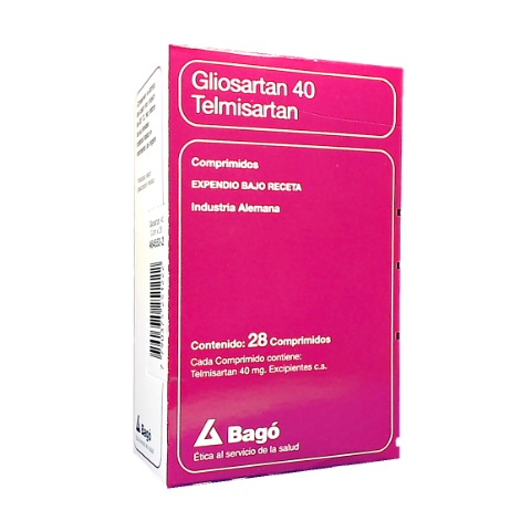 Gliosartan Telmisartan 40 mg Bagó Caja x 28 Comprimidos
