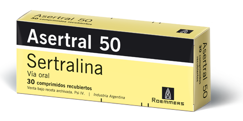 Asertral Sertralina 100 mg Roemmers Caja x 30 Comprimidos