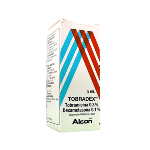 Tobradex Tobramicina + Dexametasona 0,3%/0,1% Novartis Suspensión Oftálmica Frasco x 5 ml