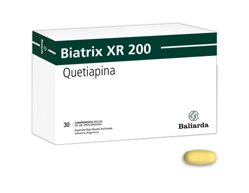 Biatrix XR Quetiapina 300 mg Baliarda Caja x 30 Comprimidos