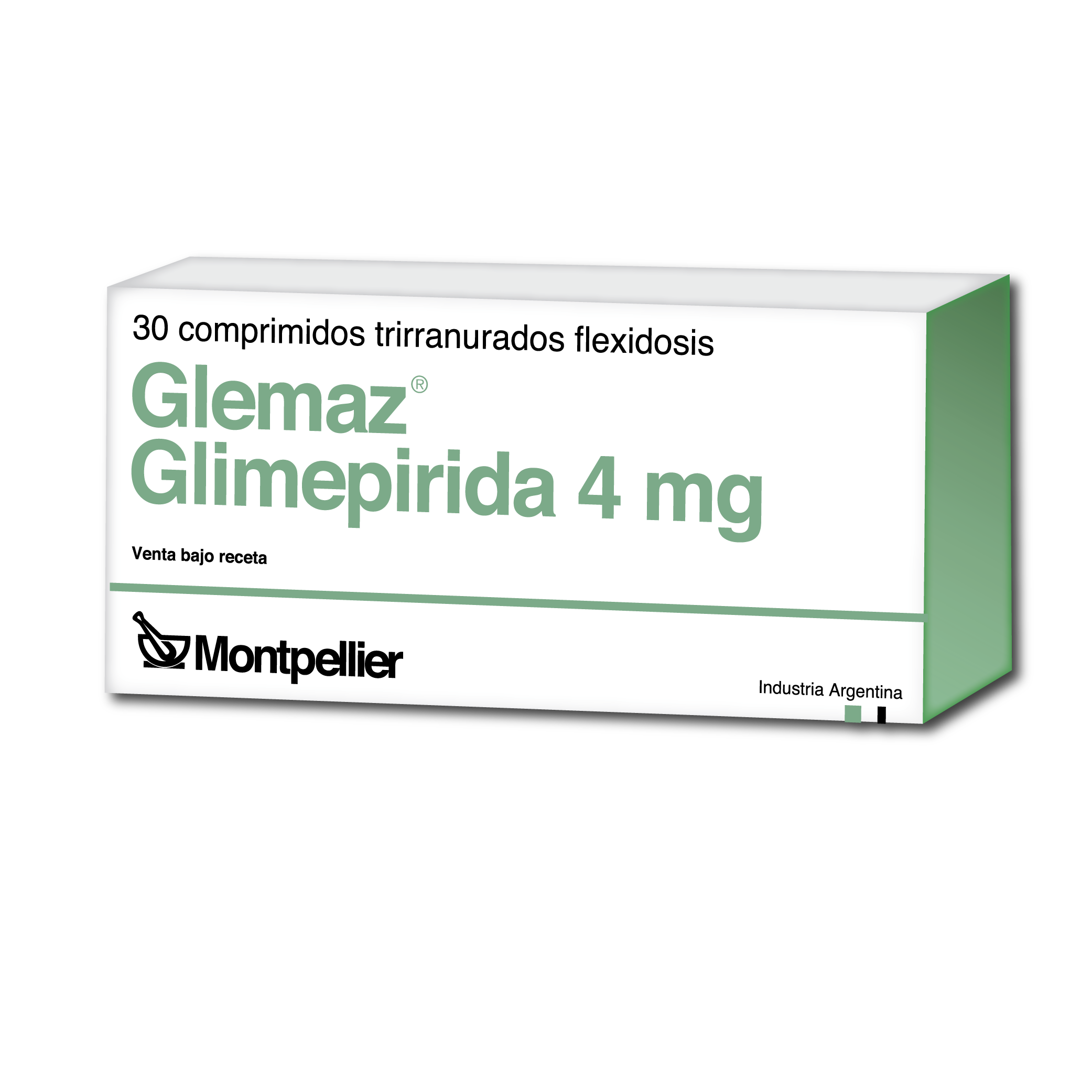 Glemaz Glimepirida 4 mg Montpellier Caja x 30 Comprimidos