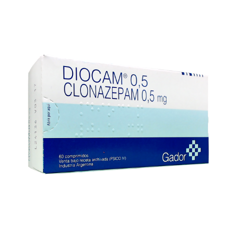 Diocam Clonazepam 0,5 mg Gador Caja x 60 Comprimidos