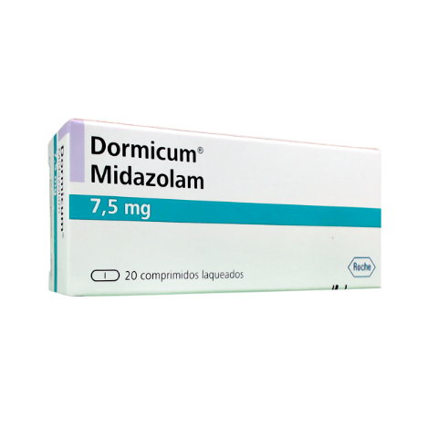 Dormicum Midazolam 7,5 mg Siegfried Caja x 20 Comprimidos