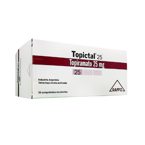Topictal Topiramato 25 mg Monte Verde Caja x 56 Comprimidos