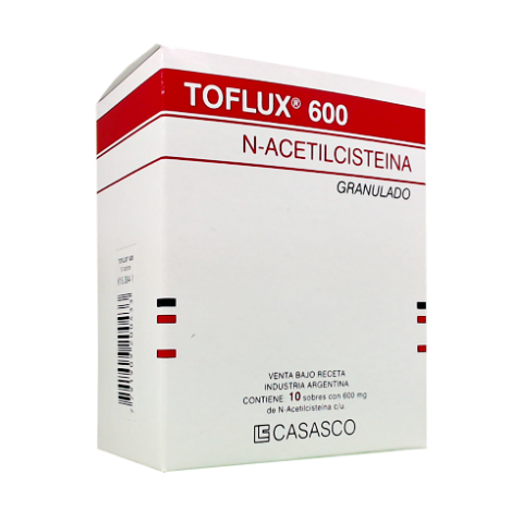 Toflux N Acetilcisteína 600 mg Casasco 10 Envase x 600 mg 