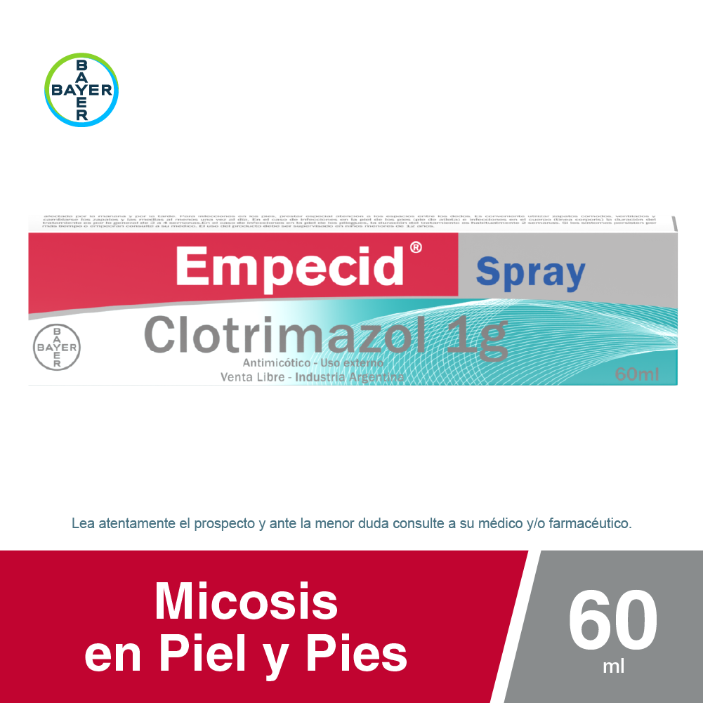 Empecid Clotrimazol 1g/100ml Bayer Spray x 60 ml