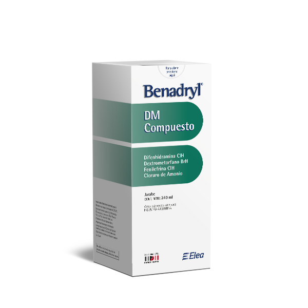 Benadryl Dm Difenhidramina Clorhidrato 25 mg Elea Phoenix Jarabe x 240 ml