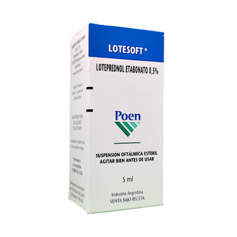 Lotesoft Loteprednol 0,5% Poen Suspensión Oftálmica Frasco x 5 ml