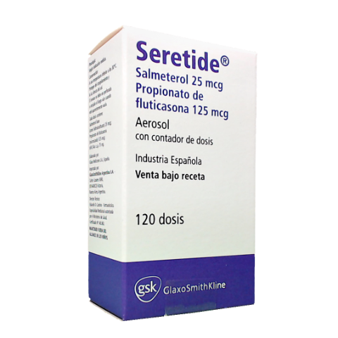 Seretide Fluticasona + Salmeterol 25mcg/125 mcg GSK Aerosol x 120 Dosis