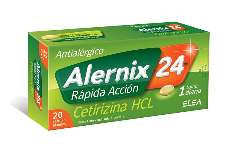 Alernix Cetirizina 10 mg/ml Elea Phoenix Caja x 20 Cápsulas