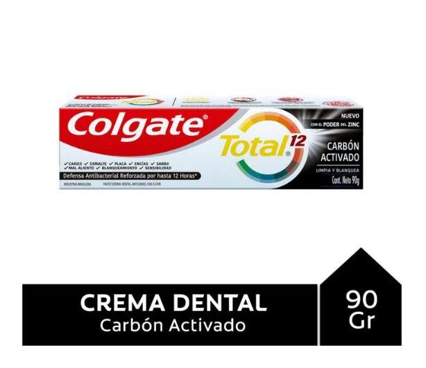 Crema Dental Colgate Total 12 Carbón Activado Tubo x 90 g