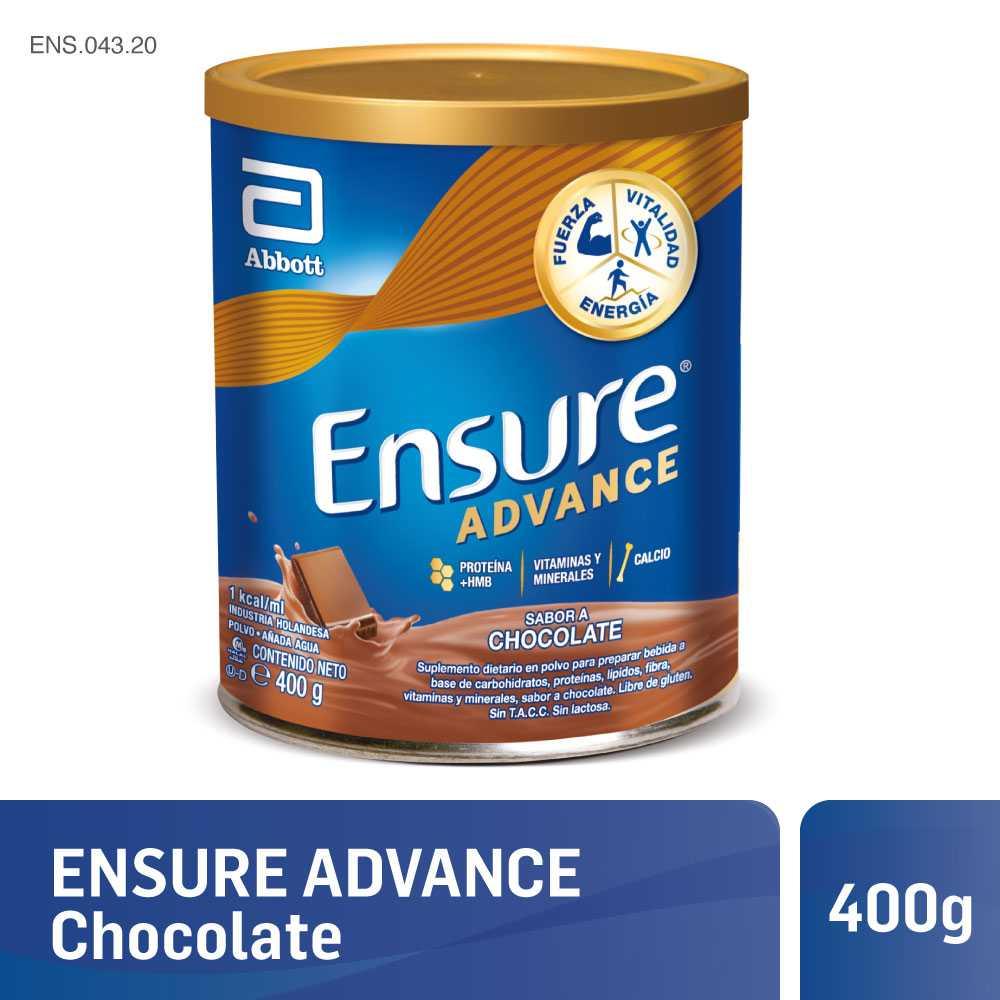 Suplemento nutricional Ensure Advance Chocolate Lata x 400 gr