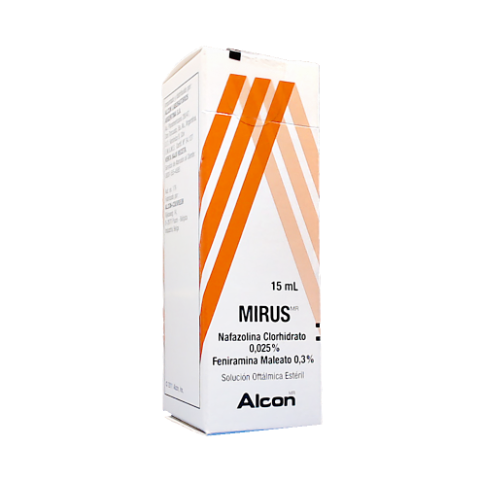 Mirus Feniramina + Nafazolina 3mg/0,25 mg Alcon Solución Oftálmica Frasco x 15 ml